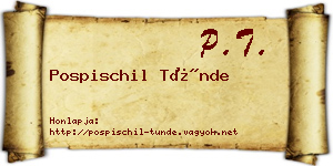 Pospischil Tünde névjegykártya