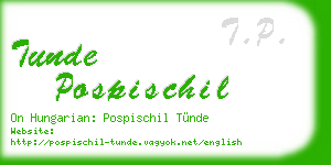 tunde pospischil business card